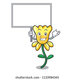 Bring board daffodil flower character cartoon