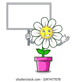 Bring board daisy flower character cartoon