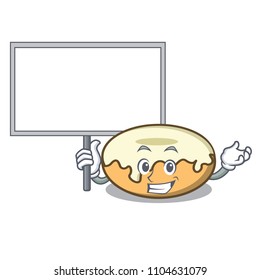 Bring board donut with sugar character cartoon Bring board donut with sugar character cartoon