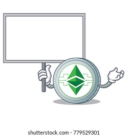 Bring board Ethereum classic character cartoon