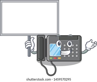 Bring board fax machine isolated in the mascot