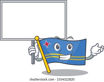 bring board flag aruba isolated with the cartoon