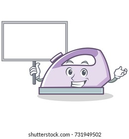 Bring board flat iron character vector art