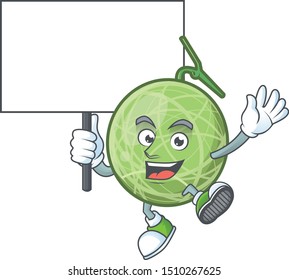 Bring board fruit melon cartoon mascot for diet
