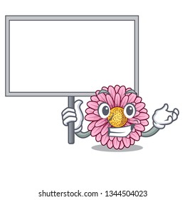 Bring board gerbera flower pot above character table