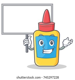 Bring board glue bottle character cartoon