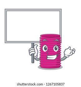 Bring board hair curlers isolated on a mascot