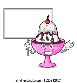 Bring board ice cream sundae character cartoon