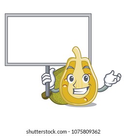 Bring board jackfruit character cartoon style