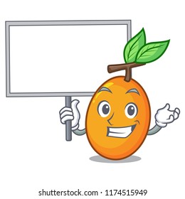 Bring board juicy yellow plums with leaves cartoon