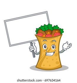 Bring board kebab wrap character cartoon