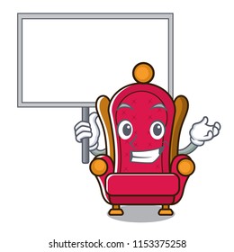 Bring board king throne character cartoon