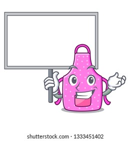 Bring board kitchen apron isolated the with cartoon