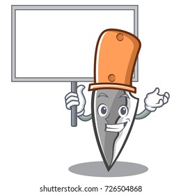 Bring board knife character cartoon style