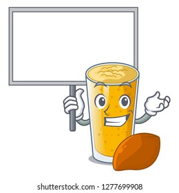 Bring board lassi mango in a cartoon glass