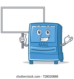 Bring board mailbox character cartoon style