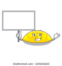 Bring board mango slices isolated on the mascot