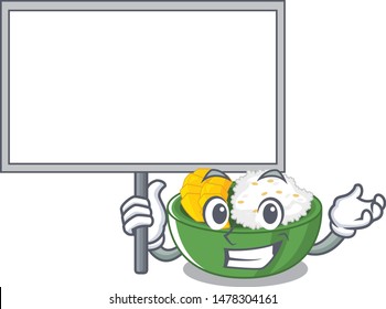 Bring board mango sticky rice isolated the character