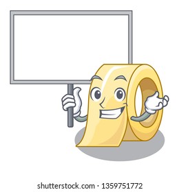 Bring board masking tape in the shape characters