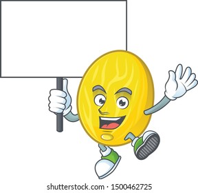 Bring board melon cartoon character for dessert mascot
