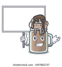 Bring board milkshake character cartoon style
