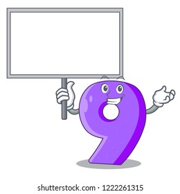 Bring board mock interior font number on cartoon