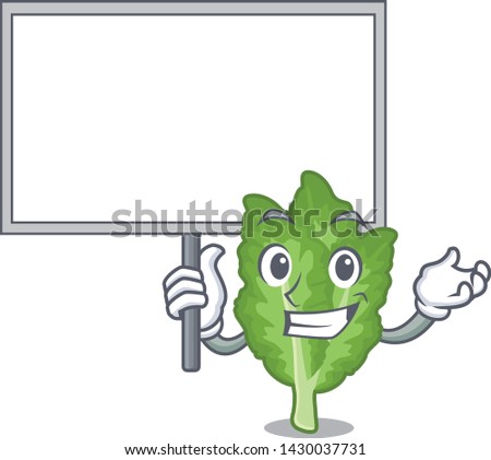 Bring board mustrad green islated with the mascot