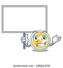 Bring board naengmyeon served on a mascot board
