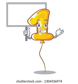 Bring board number one balloon in cartoon shape