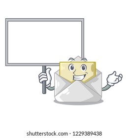 Bring board opened and closed envelopes shaped cartoon