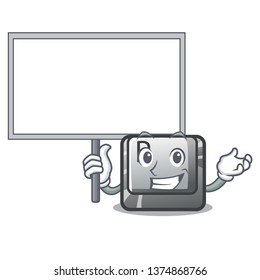 Bring board P button installed on cartoon computer