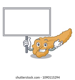 Bring Board Pancreas Character Cartoon Style