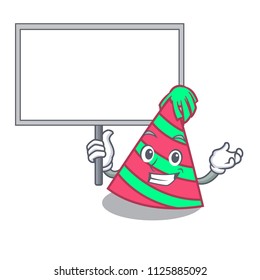 Bring board party hat character cartoon