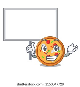 Bring board pizza character cartoon style