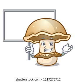 Bring board portobello mushroom character cartoon