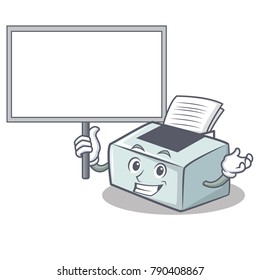 Bring board printer character cartoon style