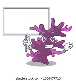 Bring board purple coral reef in cartoon aquarium