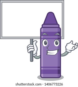 Bring board purple crayon above the cartoon book