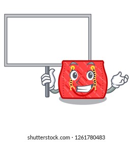 Bring board quilted bag isolated on a mascot