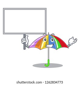 Bring board rainbow umbrella in shape a cartoon