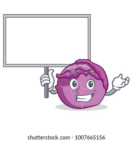 Bring board red cabbage character cartoon