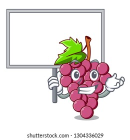Bring board red grapes fruit in cartoon shape