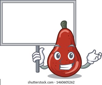 Bring board red pears in the character shape