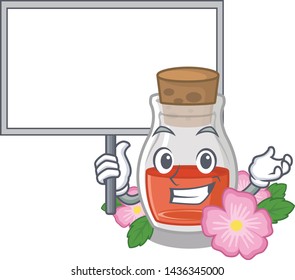 Bring board rosehip seed oil in cartoon bottle