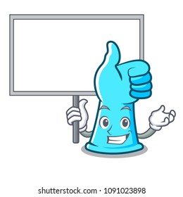 Bring board rubber gloves character cartoon