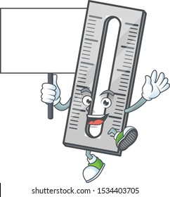 Bring board a ruler for the measuring instruments.