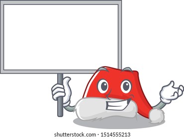 Bring board santa hat isolated in the mascot