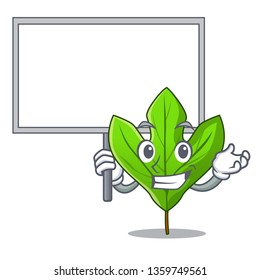 Bring board sassafras leaf isolated in the character