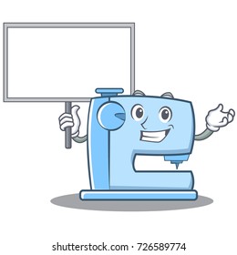Bring board sewing machine emoticon character