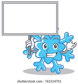 Bring board snowflake character cartoon style